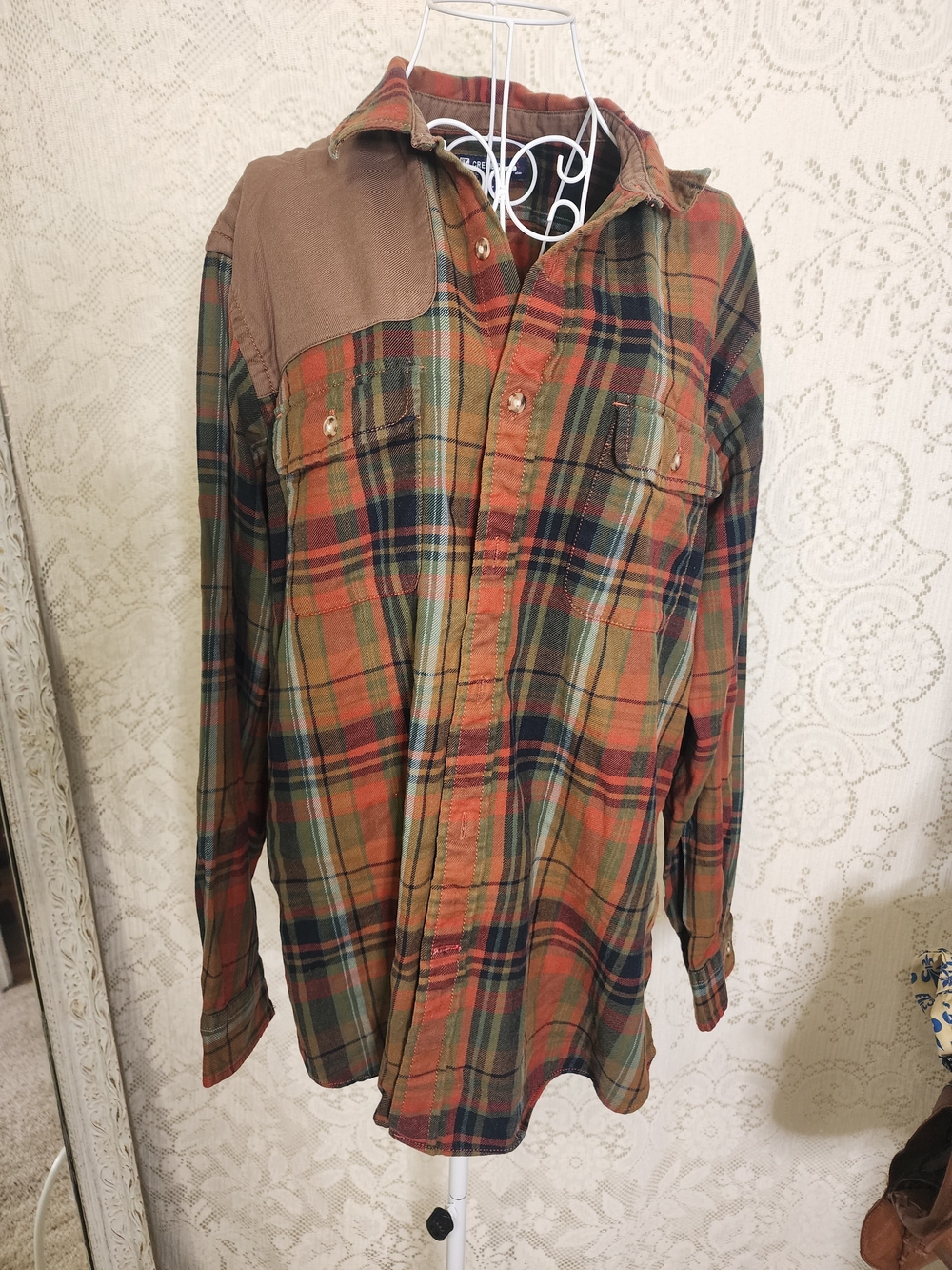 Daniel Cremieux Olive & Rust Plaid Shirt Jacket